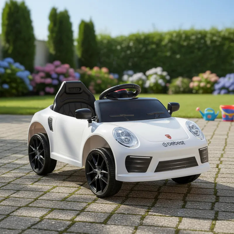 Auto Deportivo Eléctrico Race Blanco Bebesit