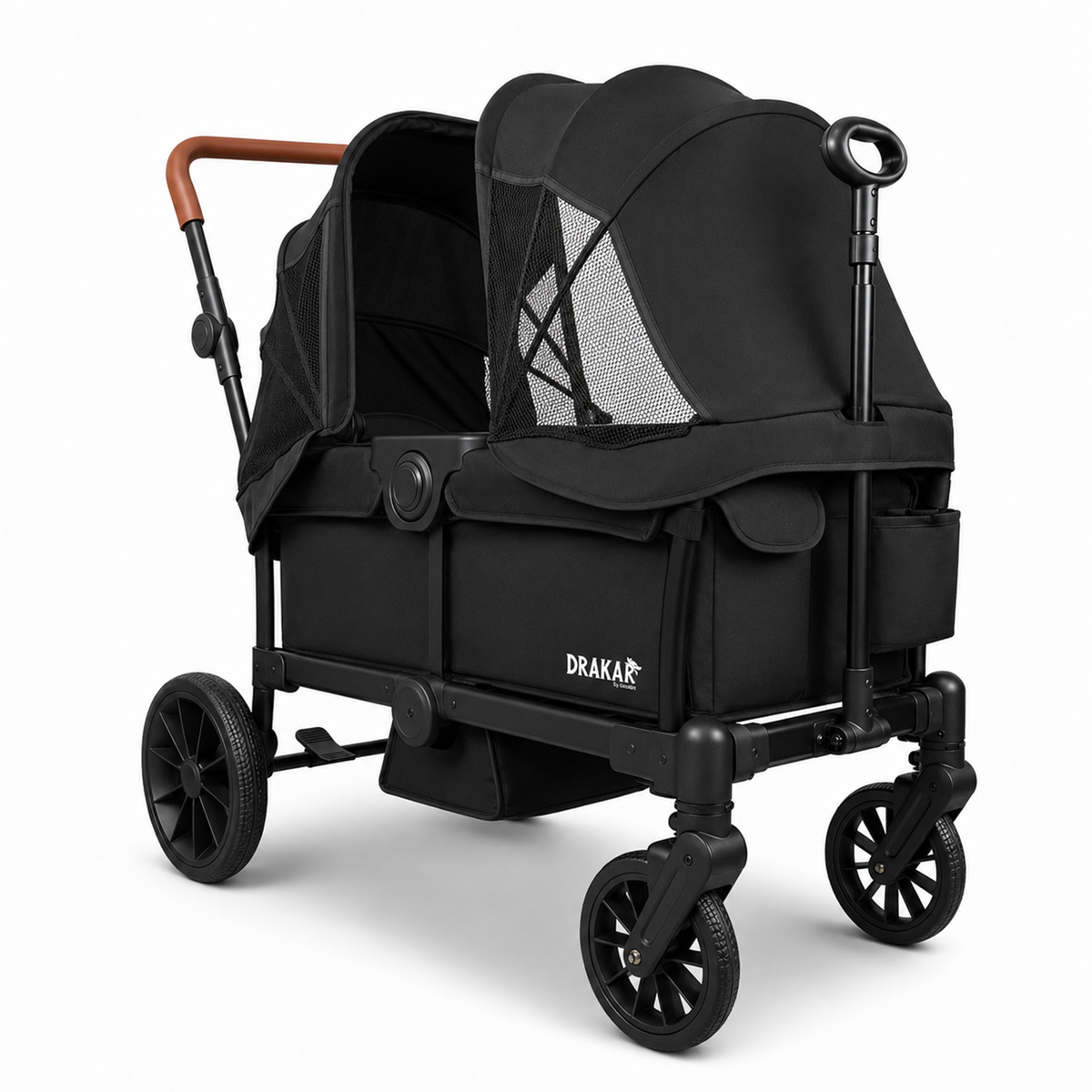 Coche y Carro de Paseo Doble Wagon Drakar Negro