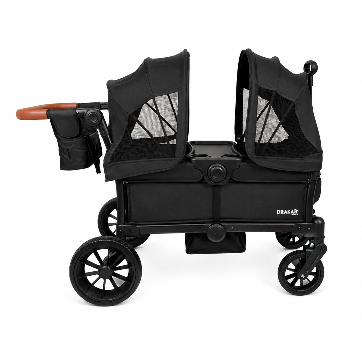 Coche y Carro de Paseo Doble Wagon Drakar Negro