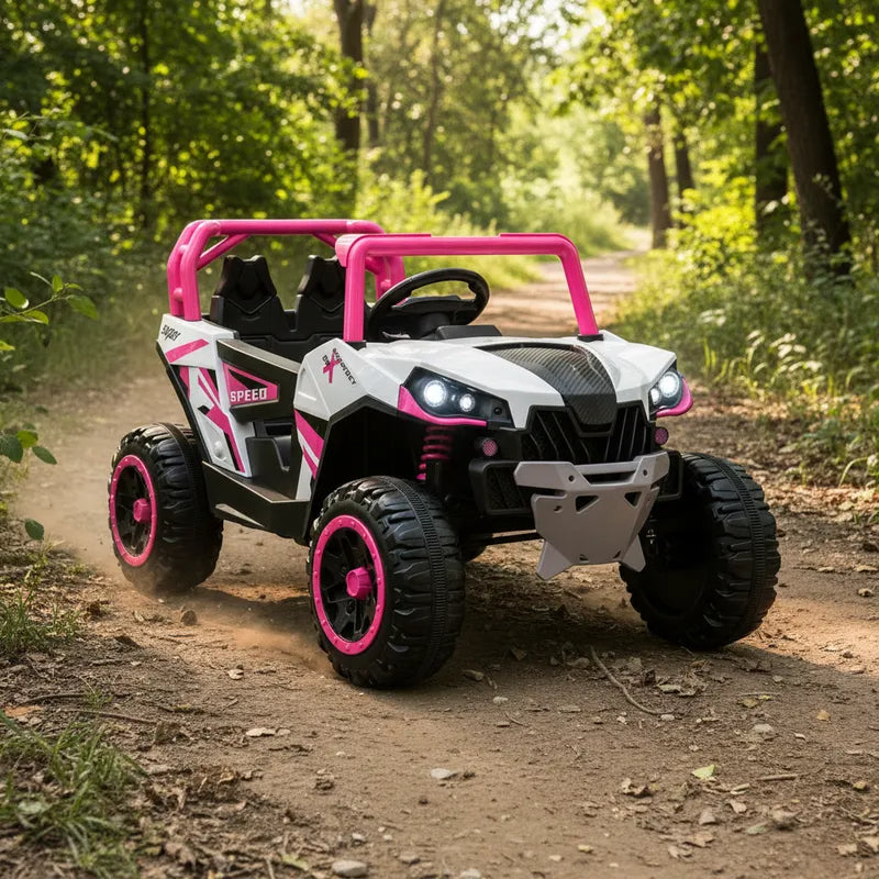 Camioneta Eléctrica todo terreno con control remoto Explorer Rosa Bebesit