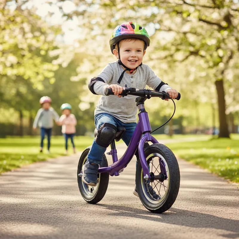 Bicicleta de Aprendizaje Niños y Niñas Infantil con Frenos Morada