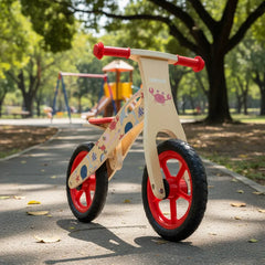 Balance Bike Bicicleta de Equilibrio Madera Océano Rojo