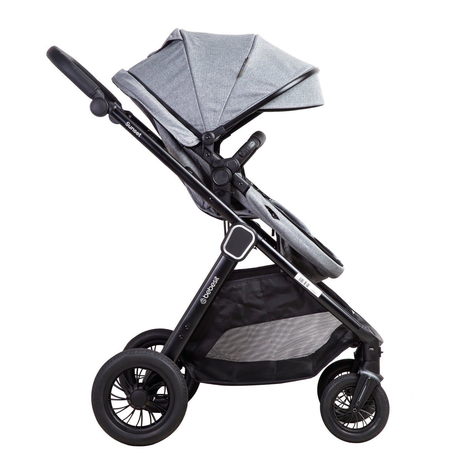 Coche Cuna Travel System Isofix Sunset Premium Gris Bebesit