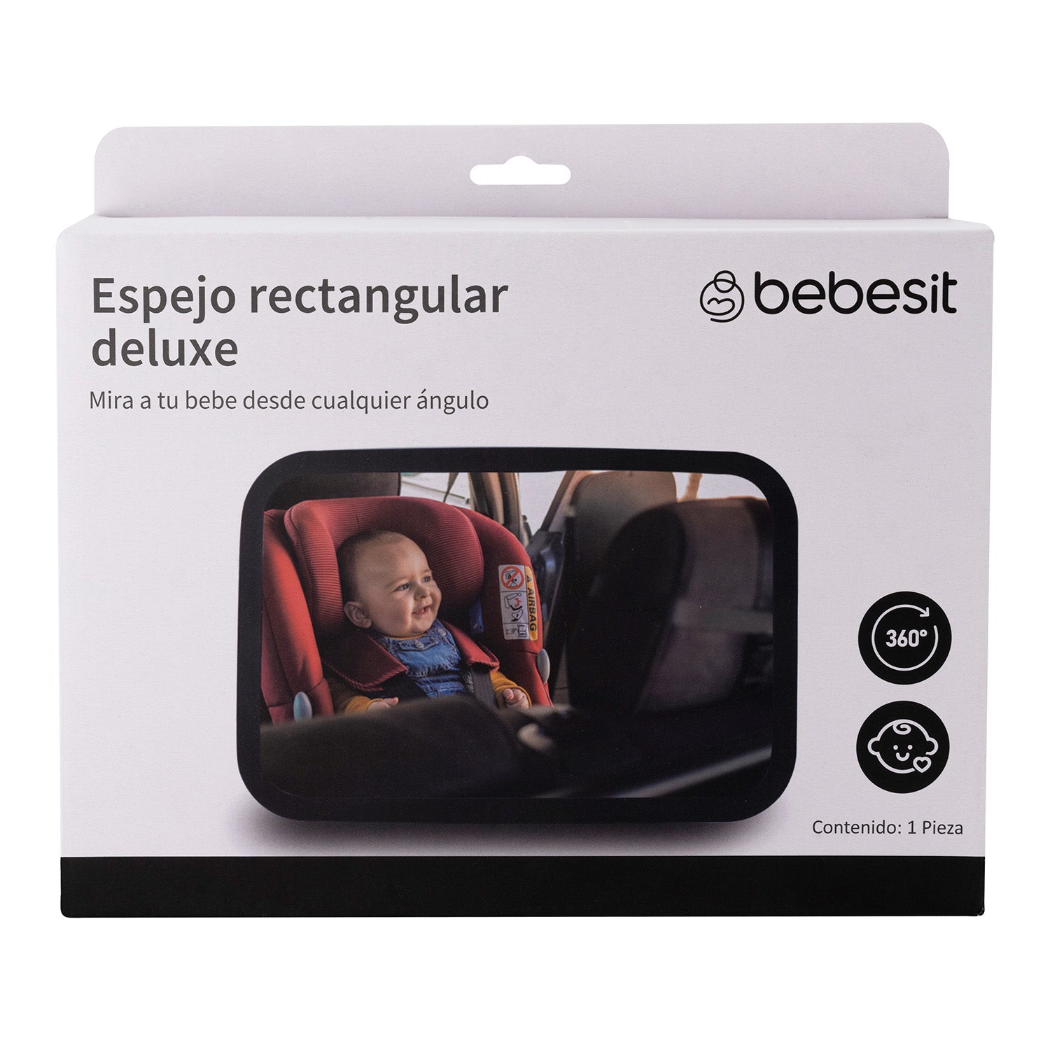 Espejo Auto Ajustable Deluxe Ajustable 360 grados Silla Bebe