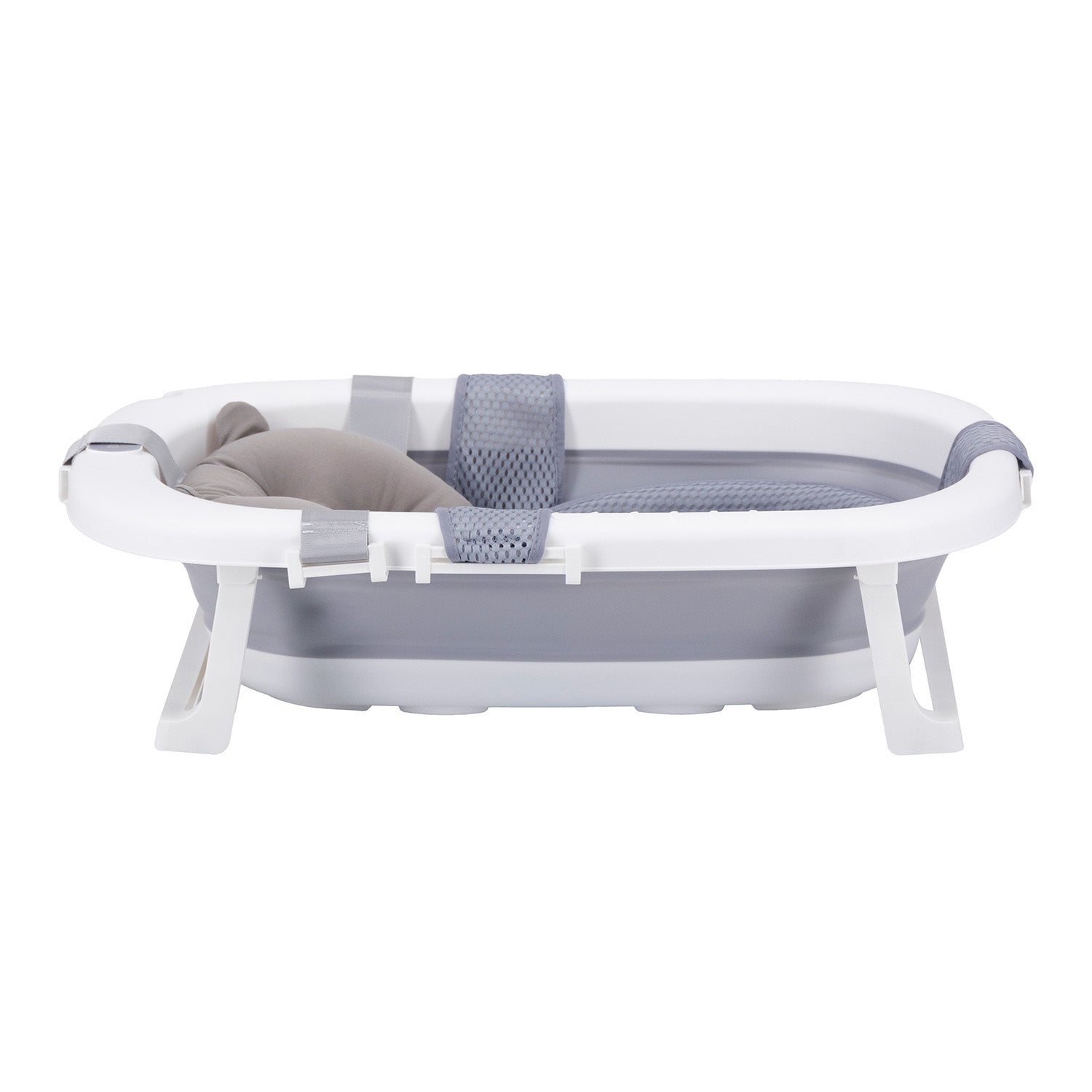 Bañera Plegable Bebe con Cojin Almohada y reductor Gris