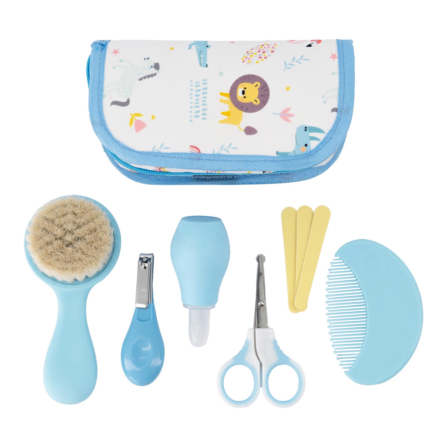 Set Higiene Cuidados Bebe recién nacido Celeste