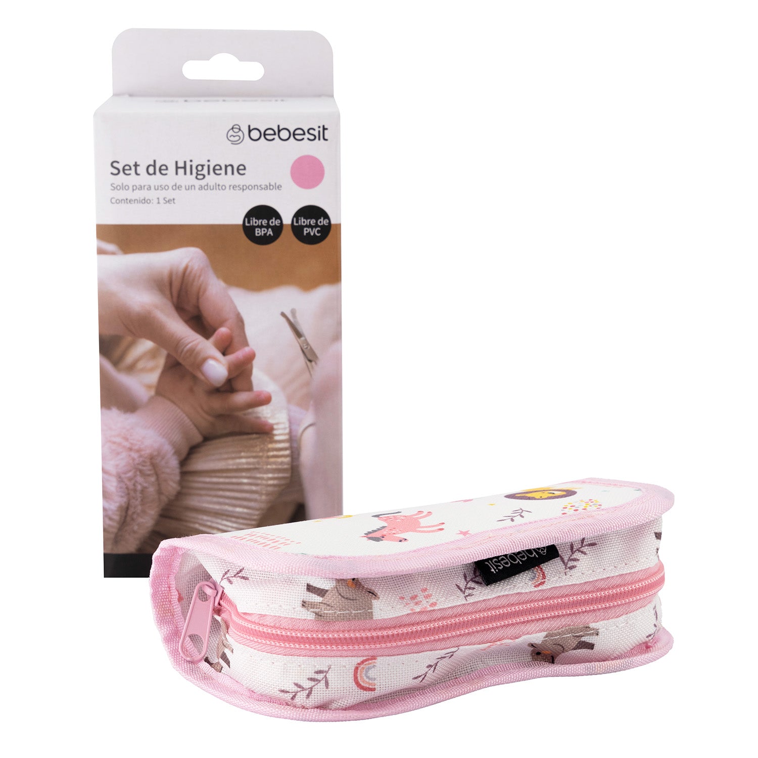 Set Higiene Cuidados Bebe recién nacido Rosado