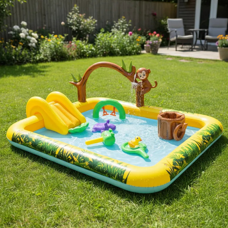 Piscina Centro de Juegos Selva Tobogán Aspersor Be Splash