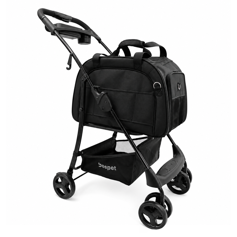 Coche Paseo Mascota Triptail Iso Base Negro BeePet