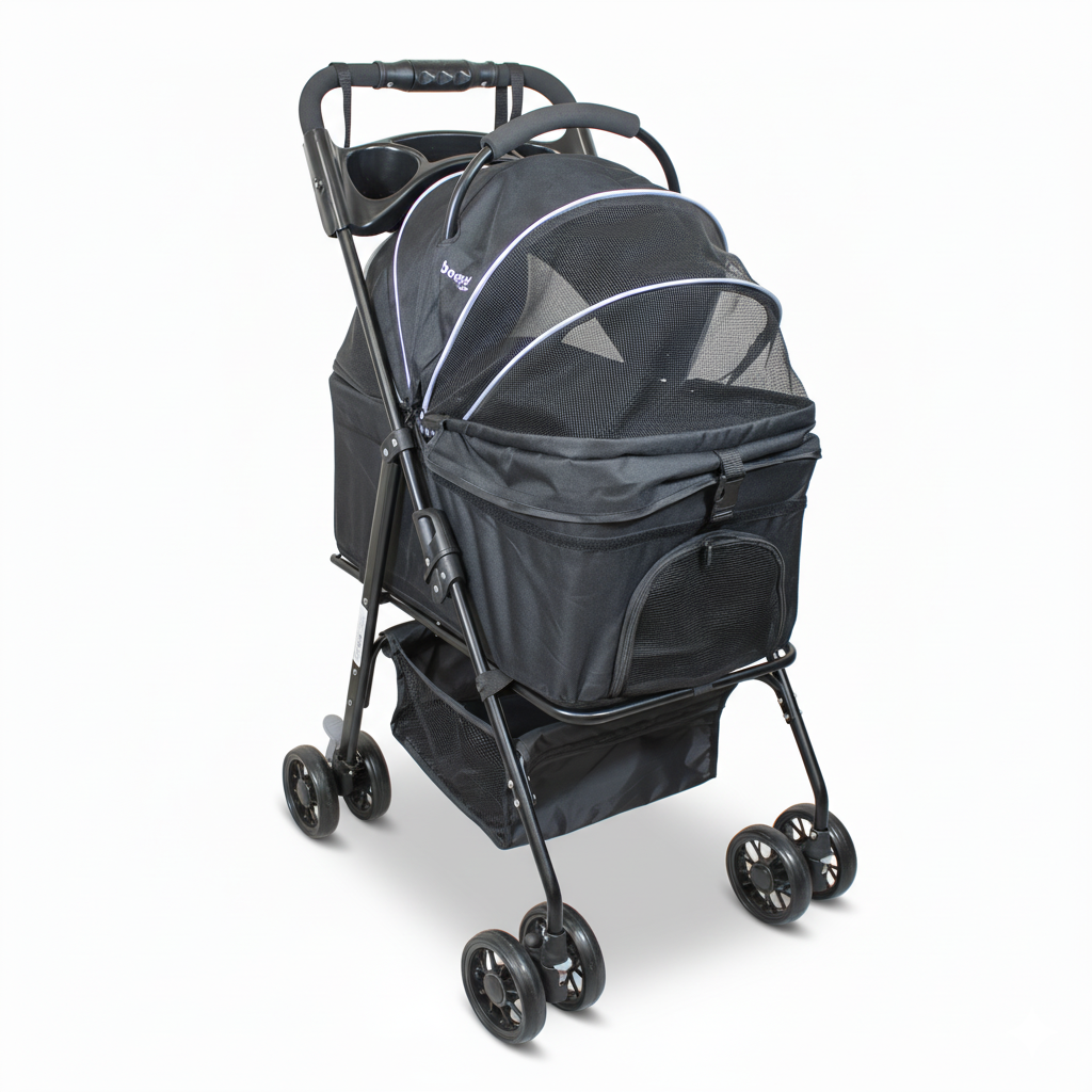 Coche para Mascotas Transportable 2 en 1 FlexiPet Gold Gris