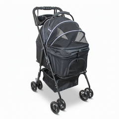 Coche para Mascotas Transportable  2 en 1 FlexiPet Gold Gris