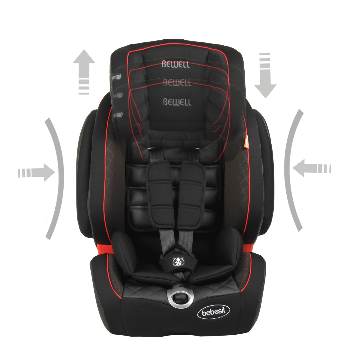 Silla de Auto Butaca Bewell Isofix Roja