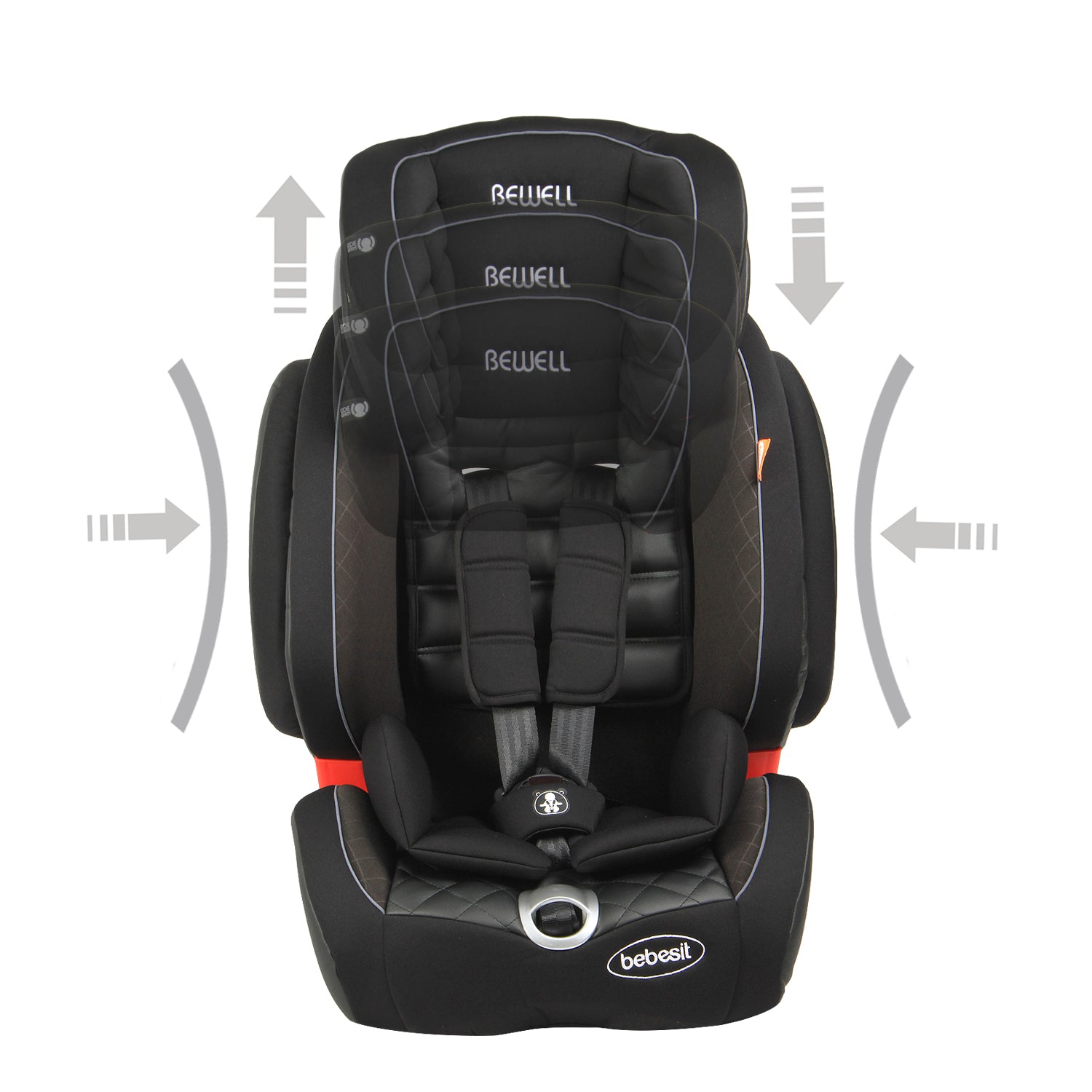 Silla de Auto Butaca Bewell Isofix Negra