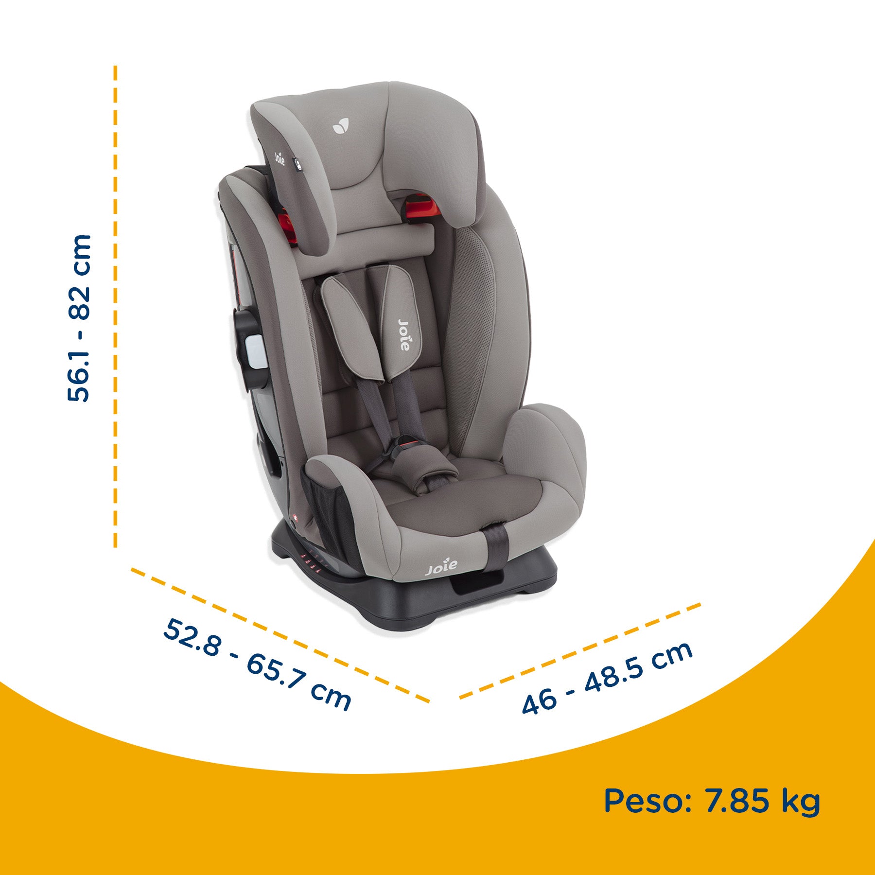 Silla de Auto Combinada Fortifi Dark Pewter