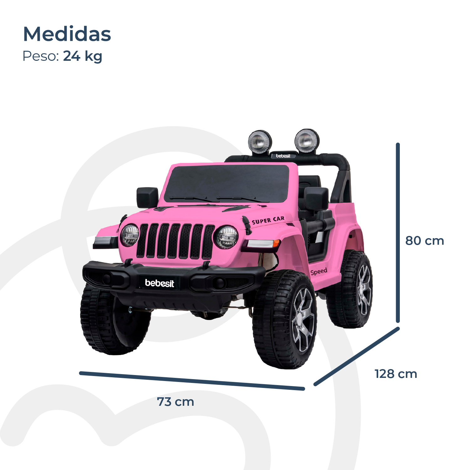 Camioneta Eléctrica Renegade Rosa Bebesit