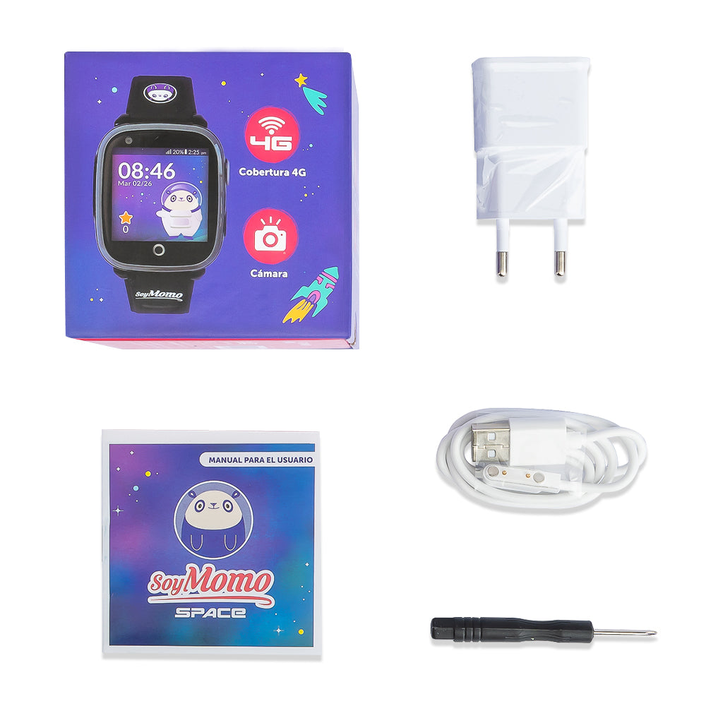 SoyMomo Space 1.0 Reloj Gps Niños Smartwatch Negro