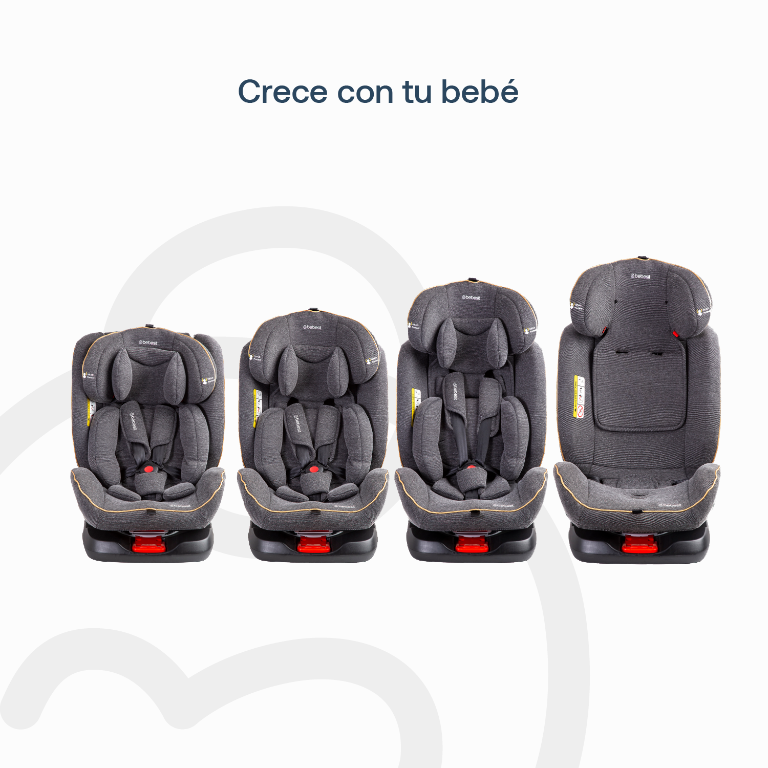 Silla de Auto Convertible 360° Isofix Supra Gris