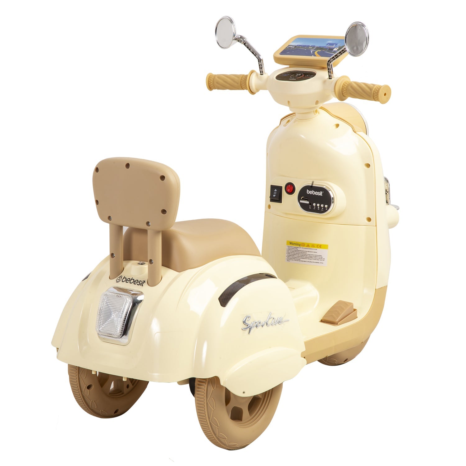 Moto a Batería Scooter Beige Bebesit