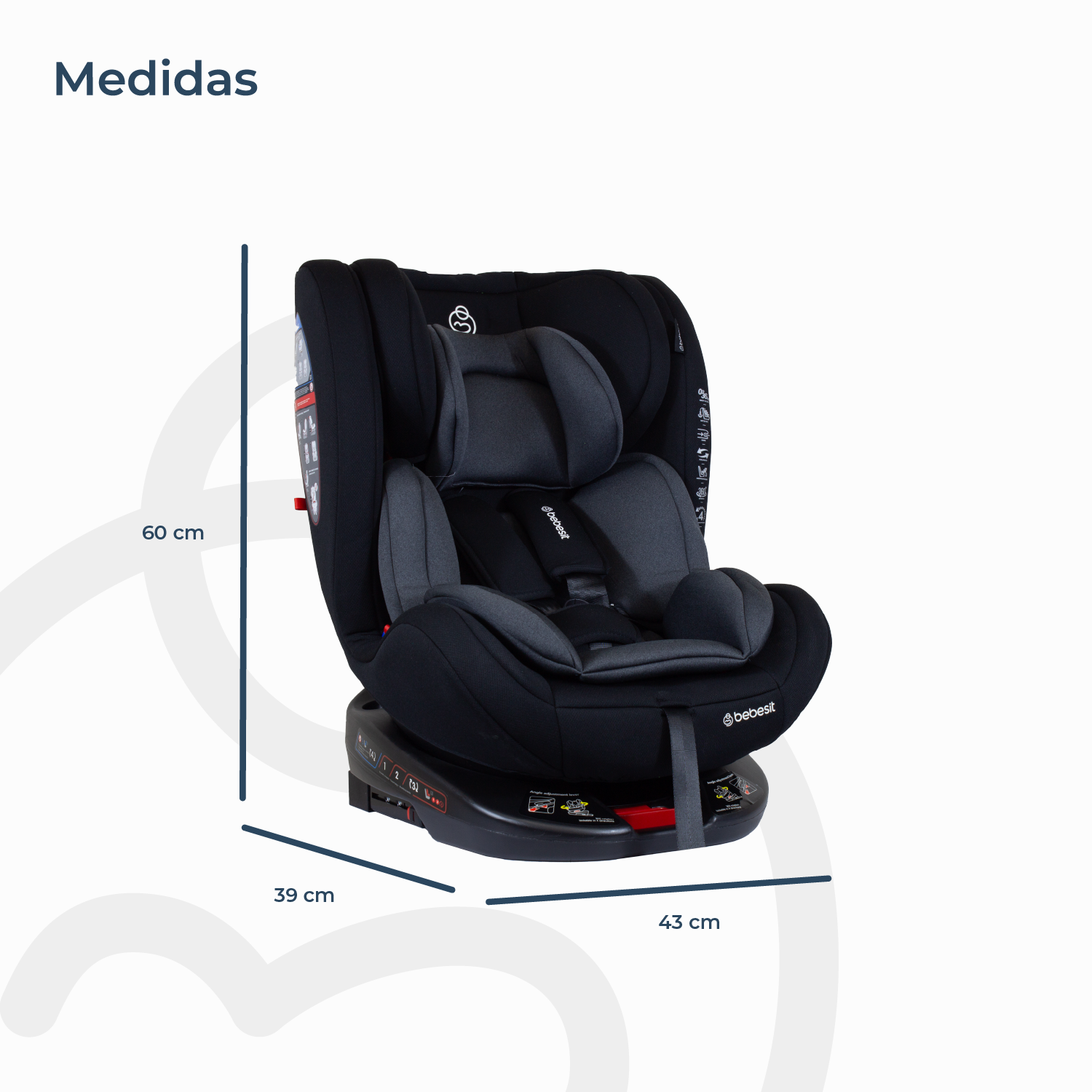 Silla de Auto Convertible 360 OneFix Grey