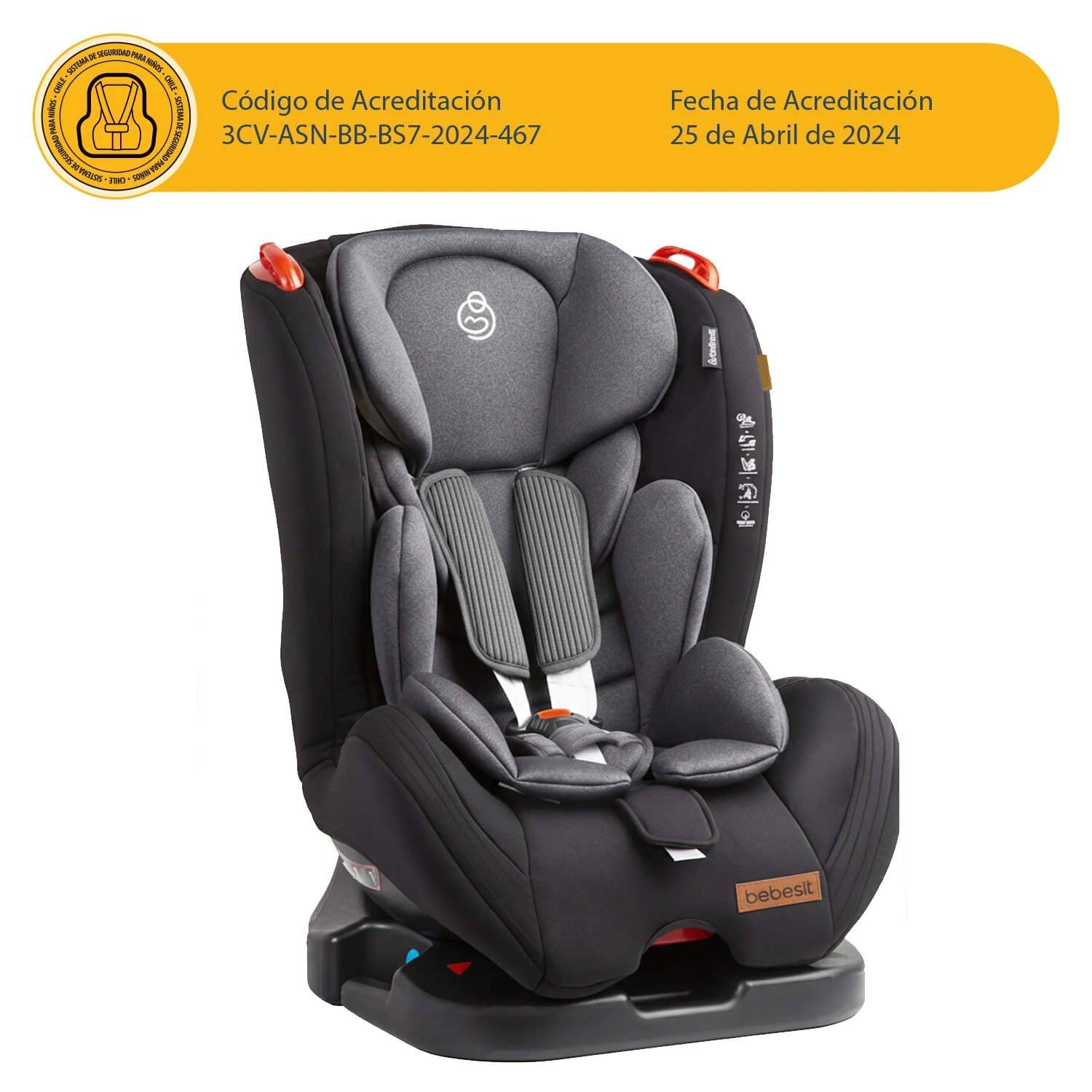 Silla de Auto Convertible Aries Gris