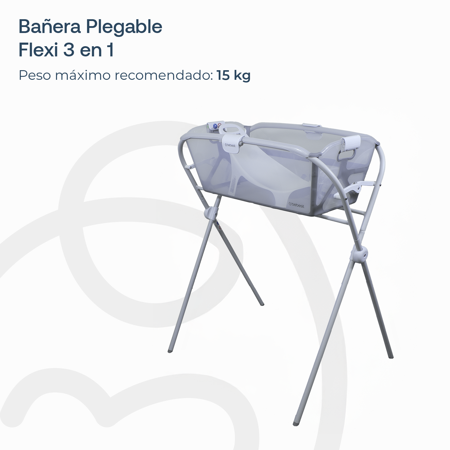 Bañera Flexi 3 en 1 Plegable + Soporte de Bebesit