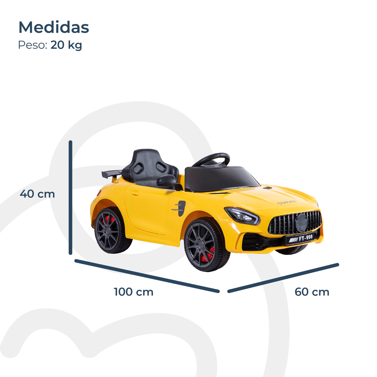 Auto a Batería Eléctrico Coupe Amarillo Bebesit