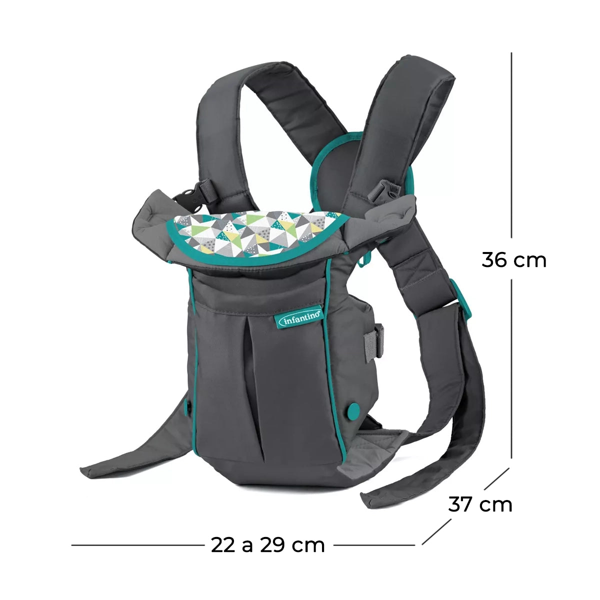 Portabebés Swift Classic con Bolsillo Gris Infantino