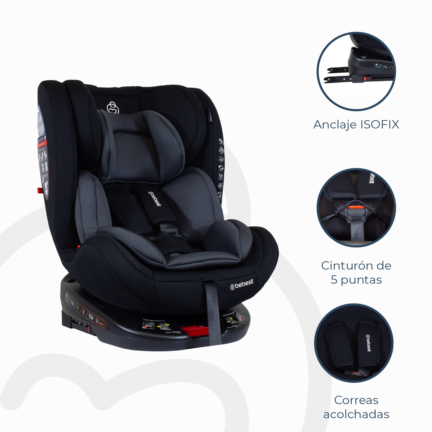 Silla de Auto Convertible 360 OneFix Grey