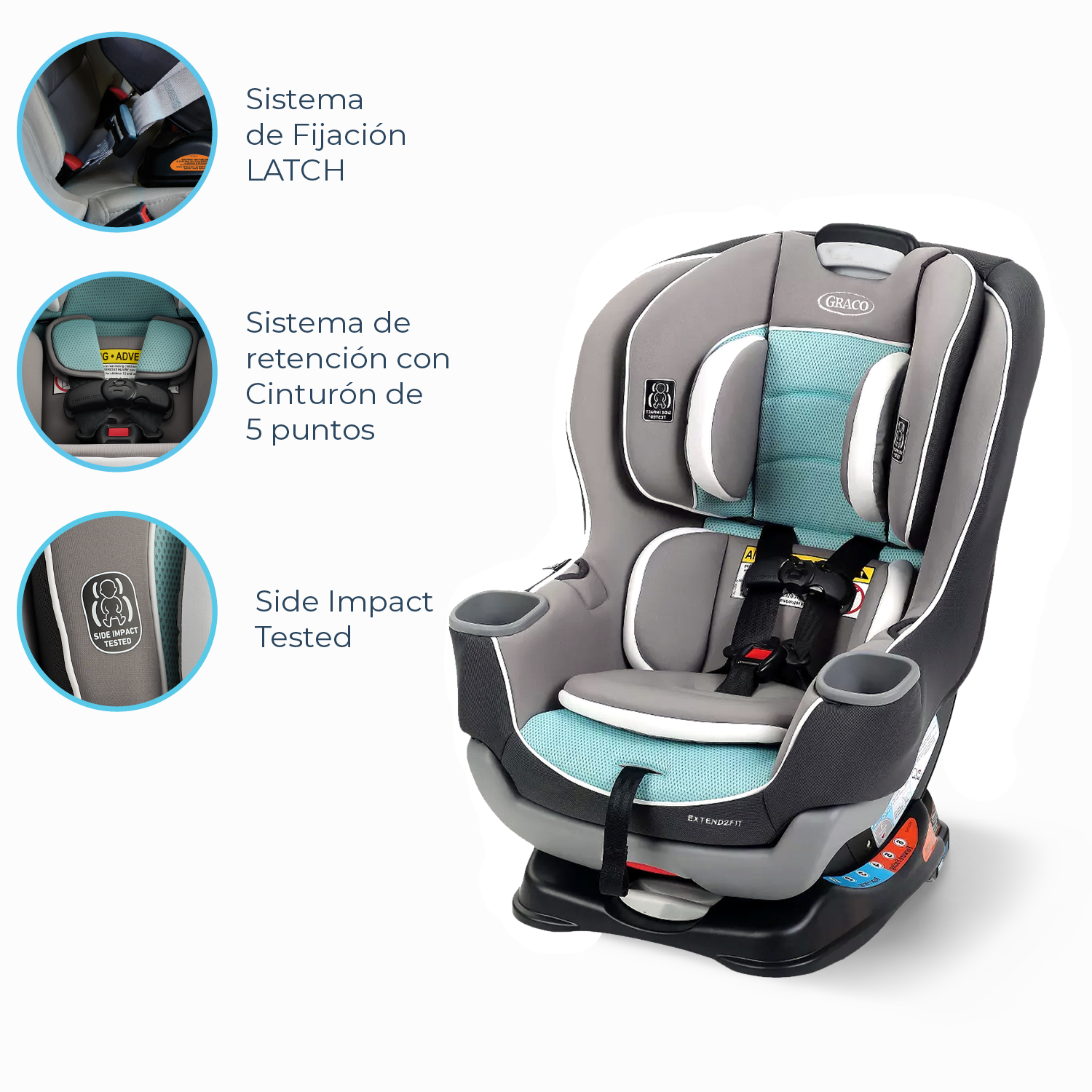 Silla de Auto Convertible Extend2Fit Spire