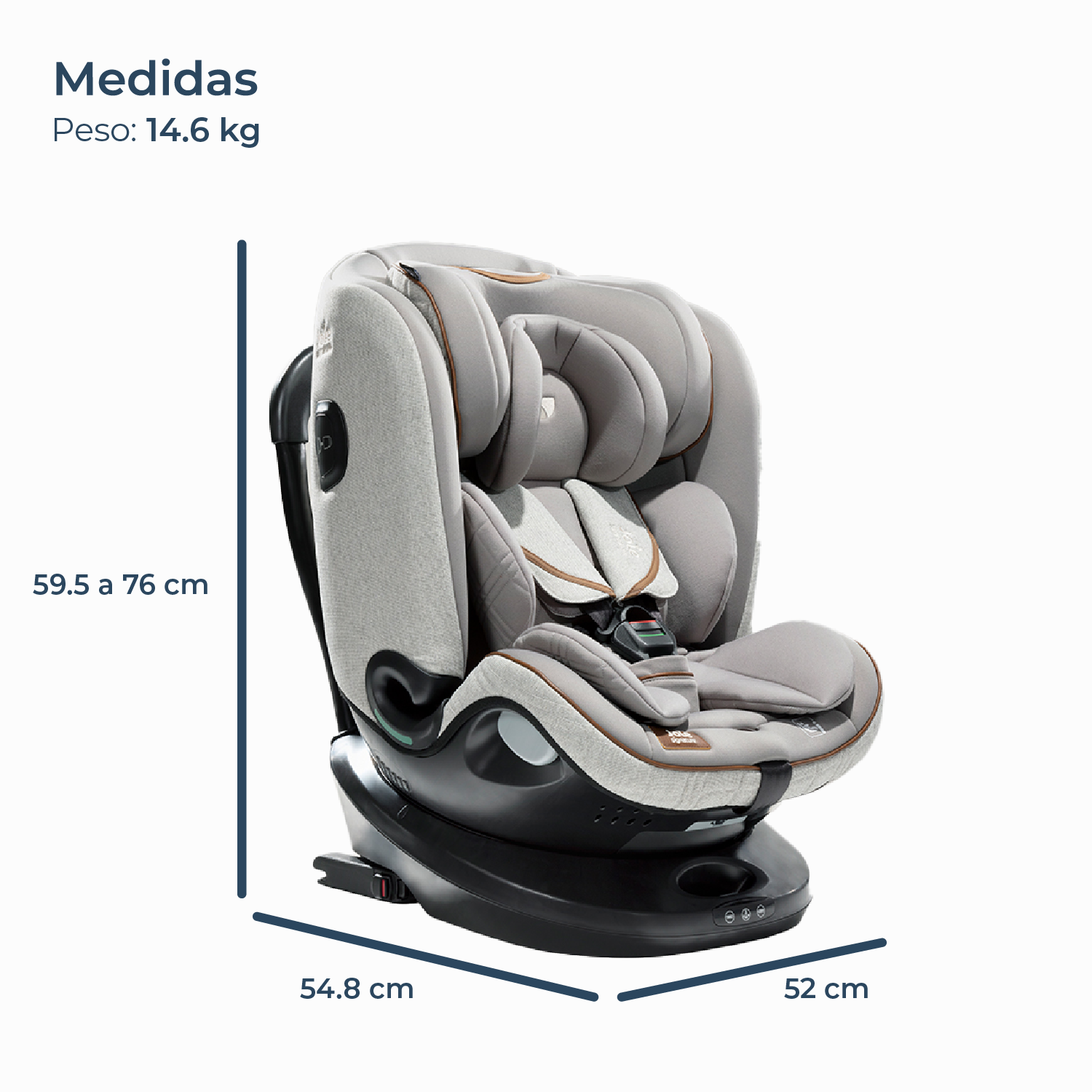 Silla de auto Convertible I-Spin Grow Oyster