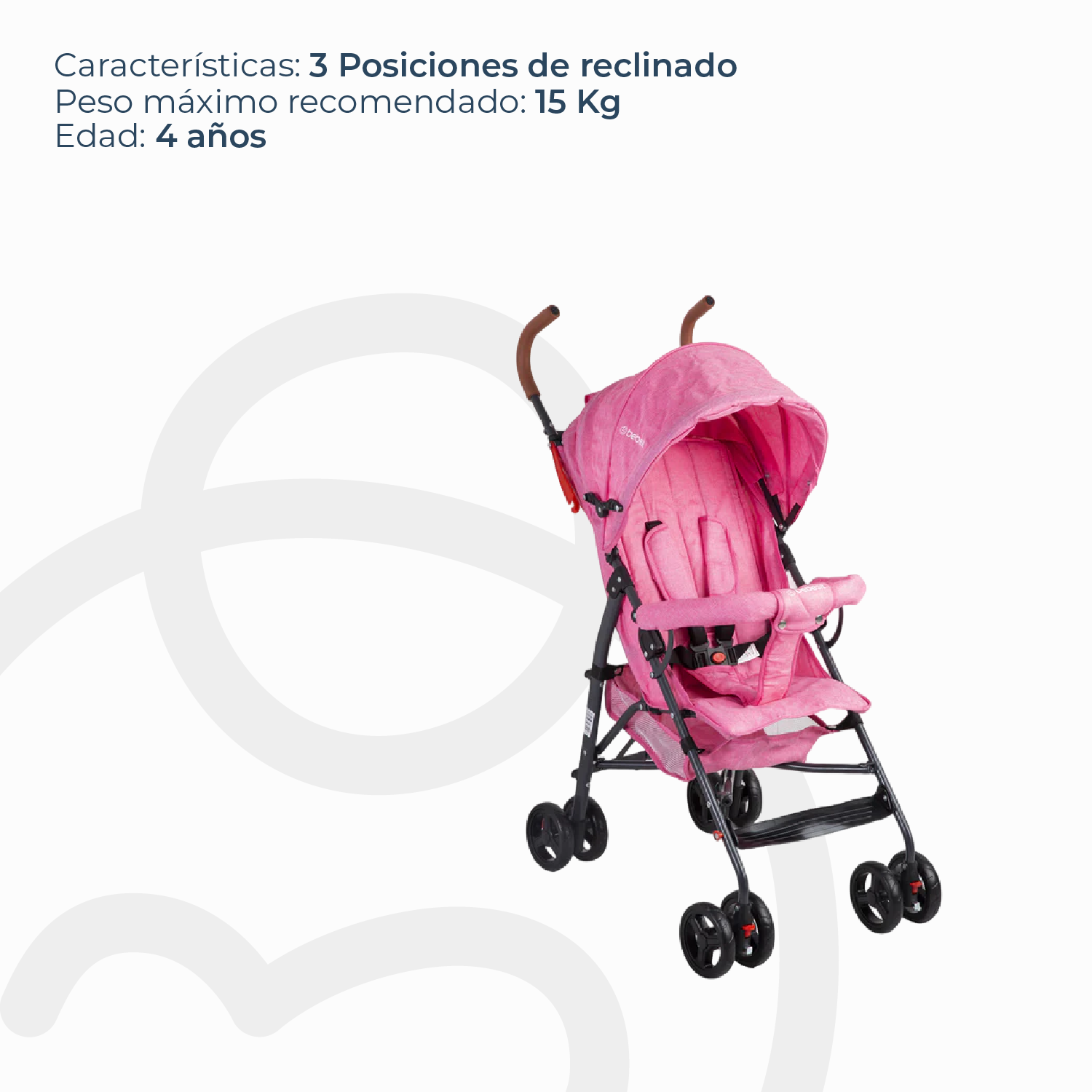 Coche Paragua 5126 Rosado