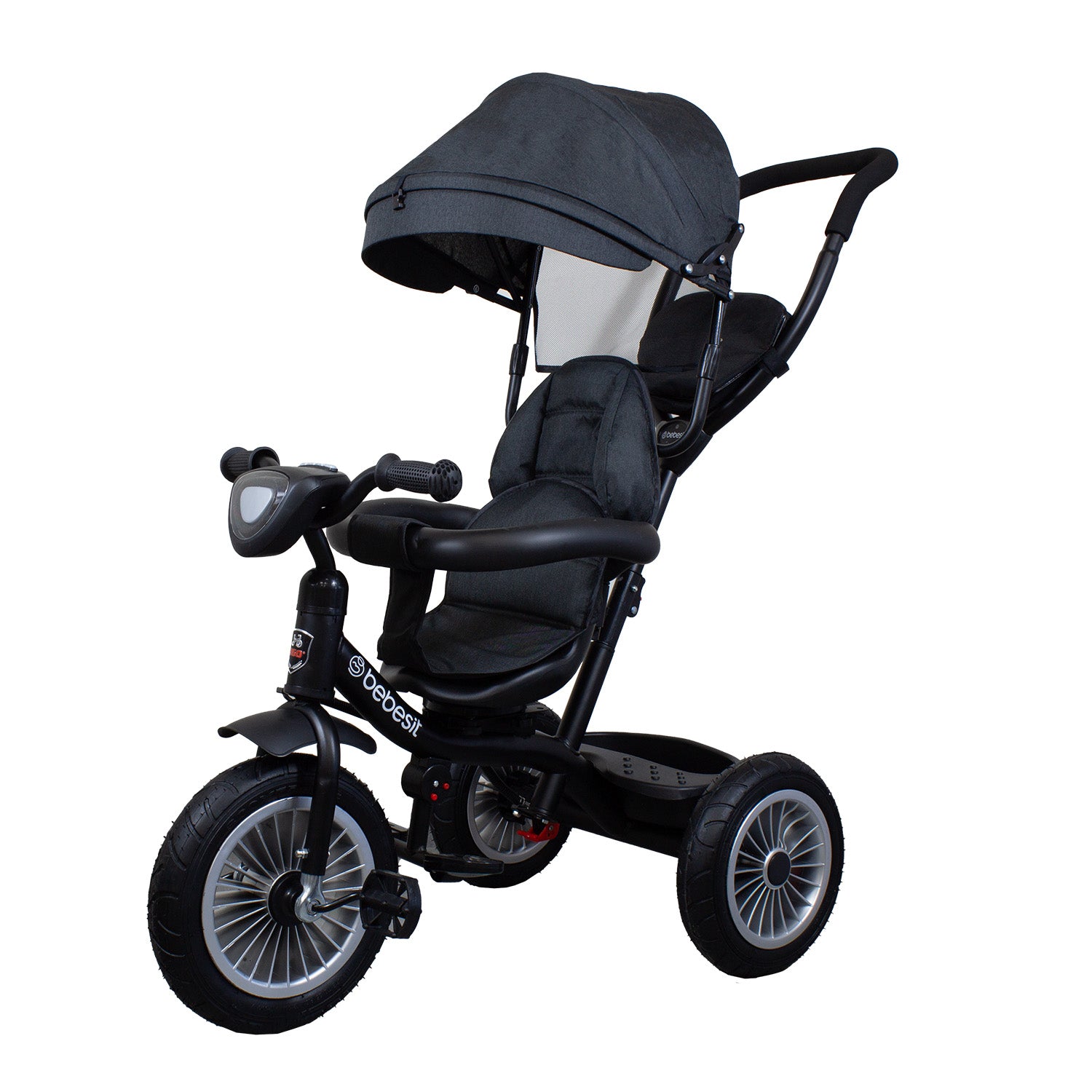 Triciclo Paseo Infantil 360 1326 LX Negro Bebesit