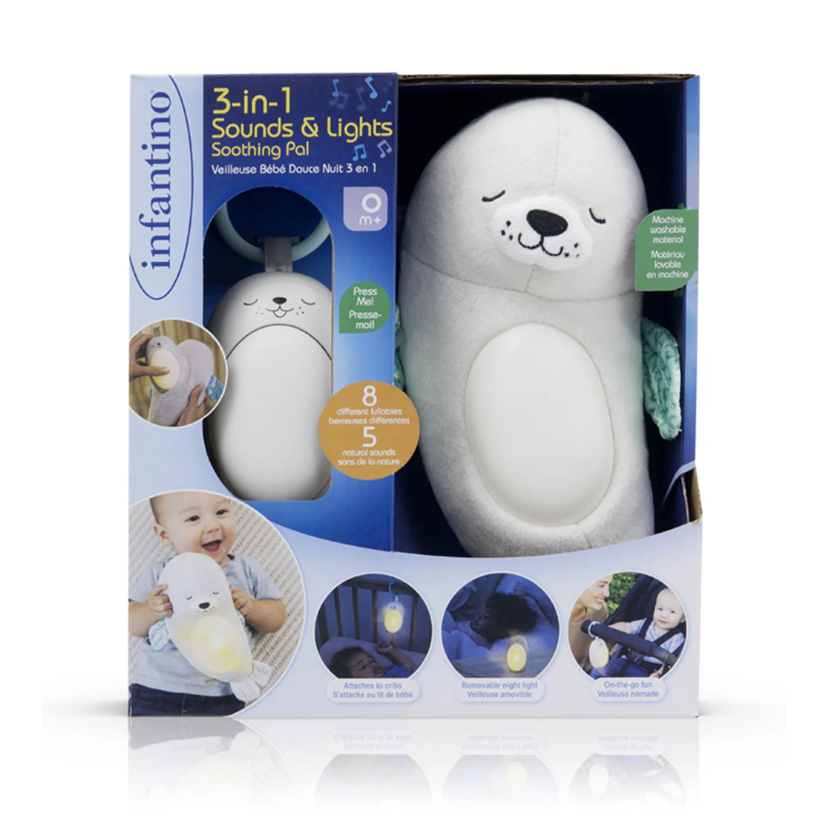 Peluche Snuggle Pal Sounds & Light Soother