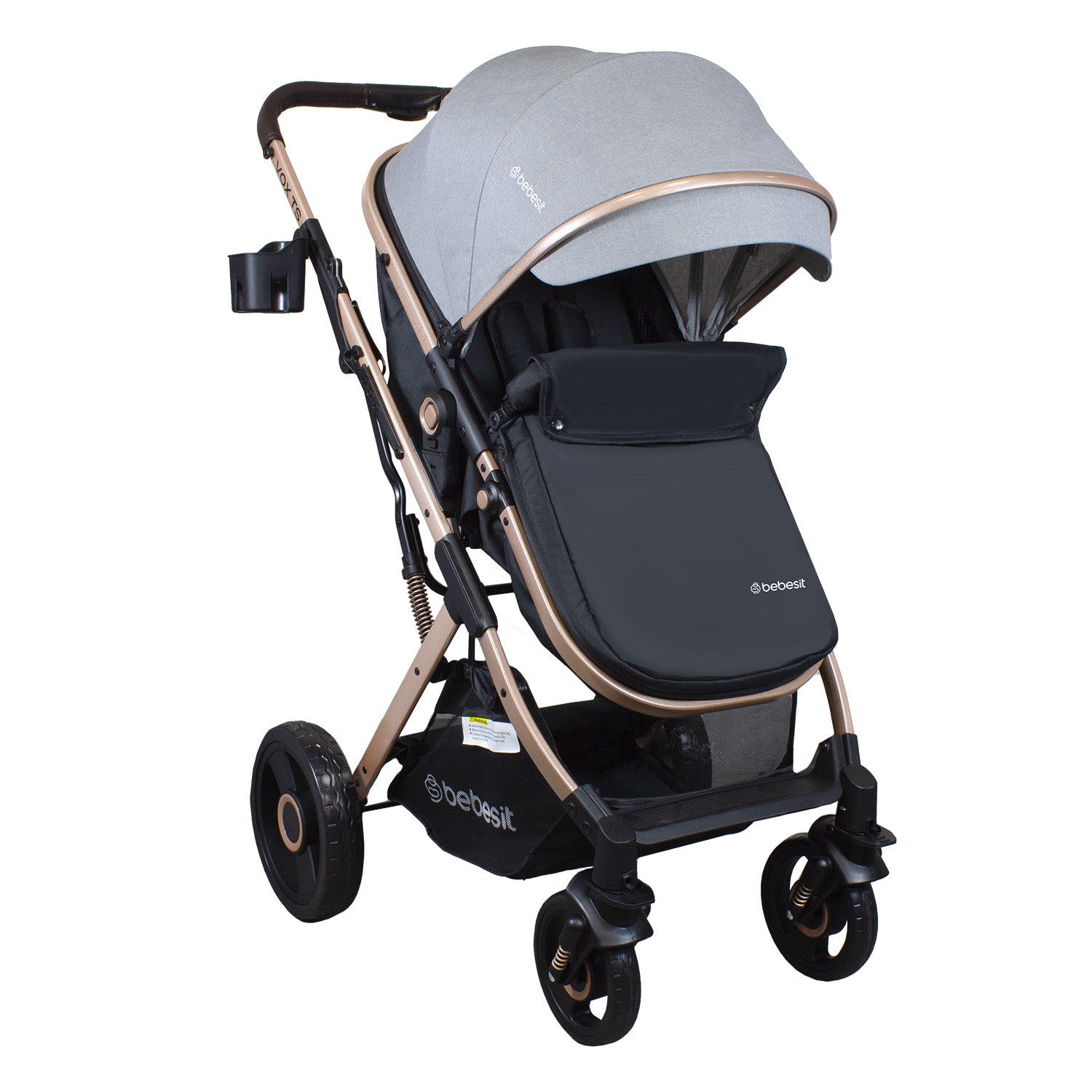 Coche Cuna Travel System Vox Gold Gris Bebesit