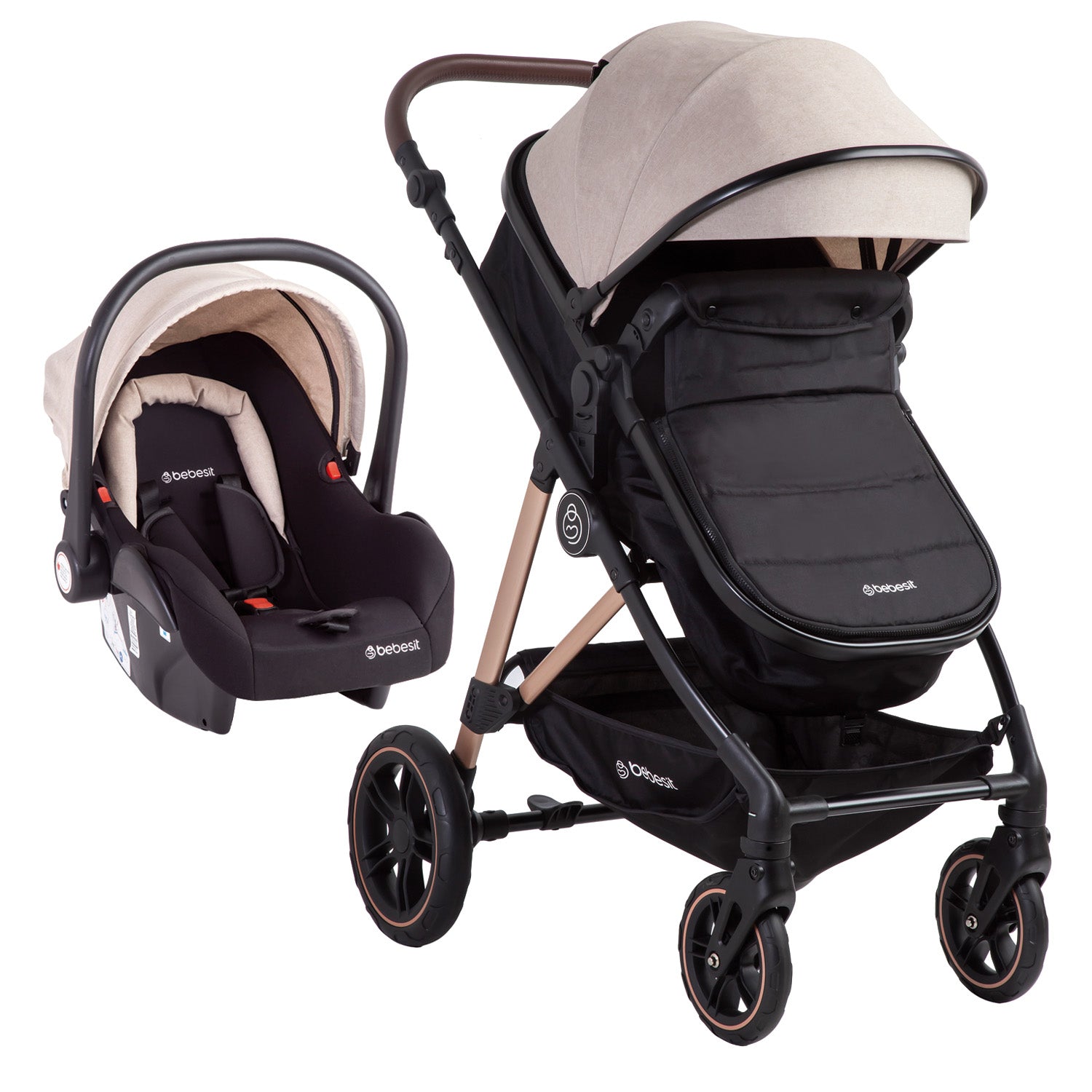 Coche Cuna travel system Neo Beige