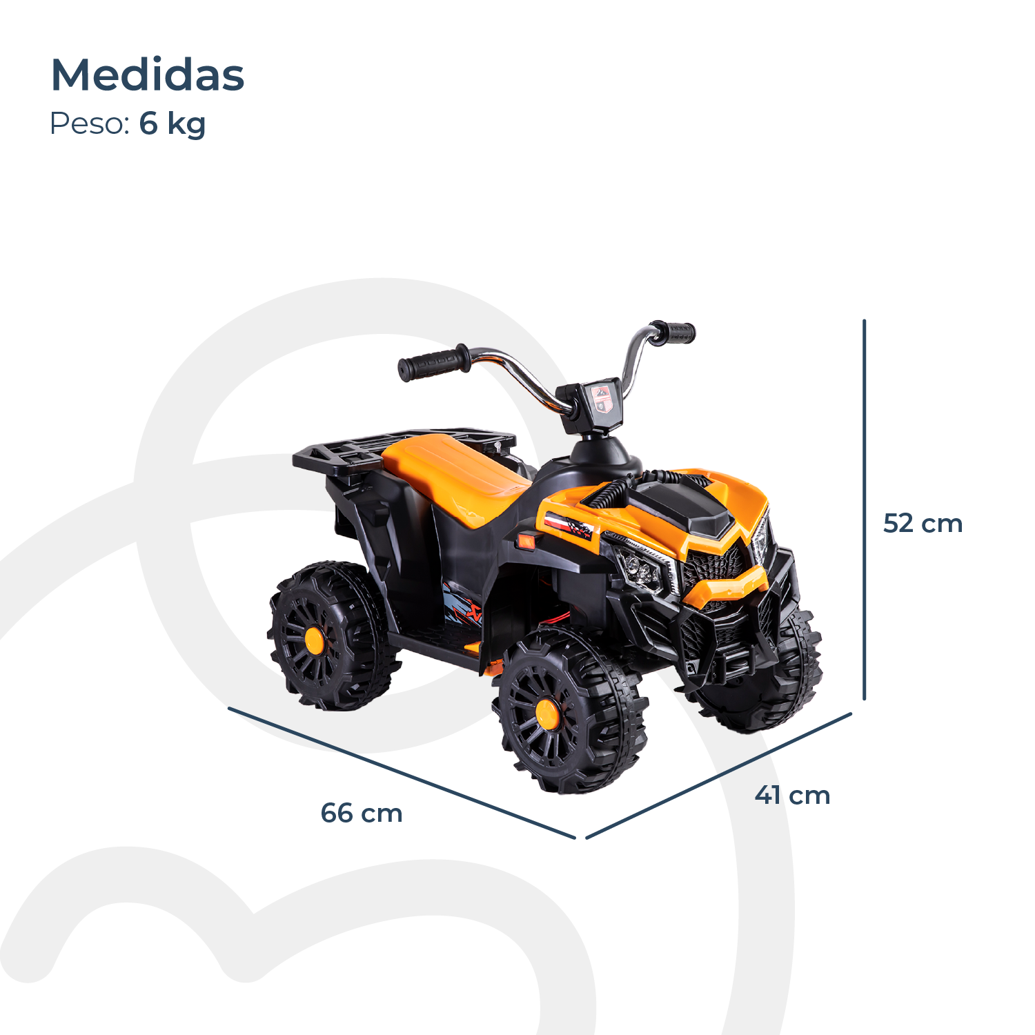 Cuatrimoto a bateria DX Naranja