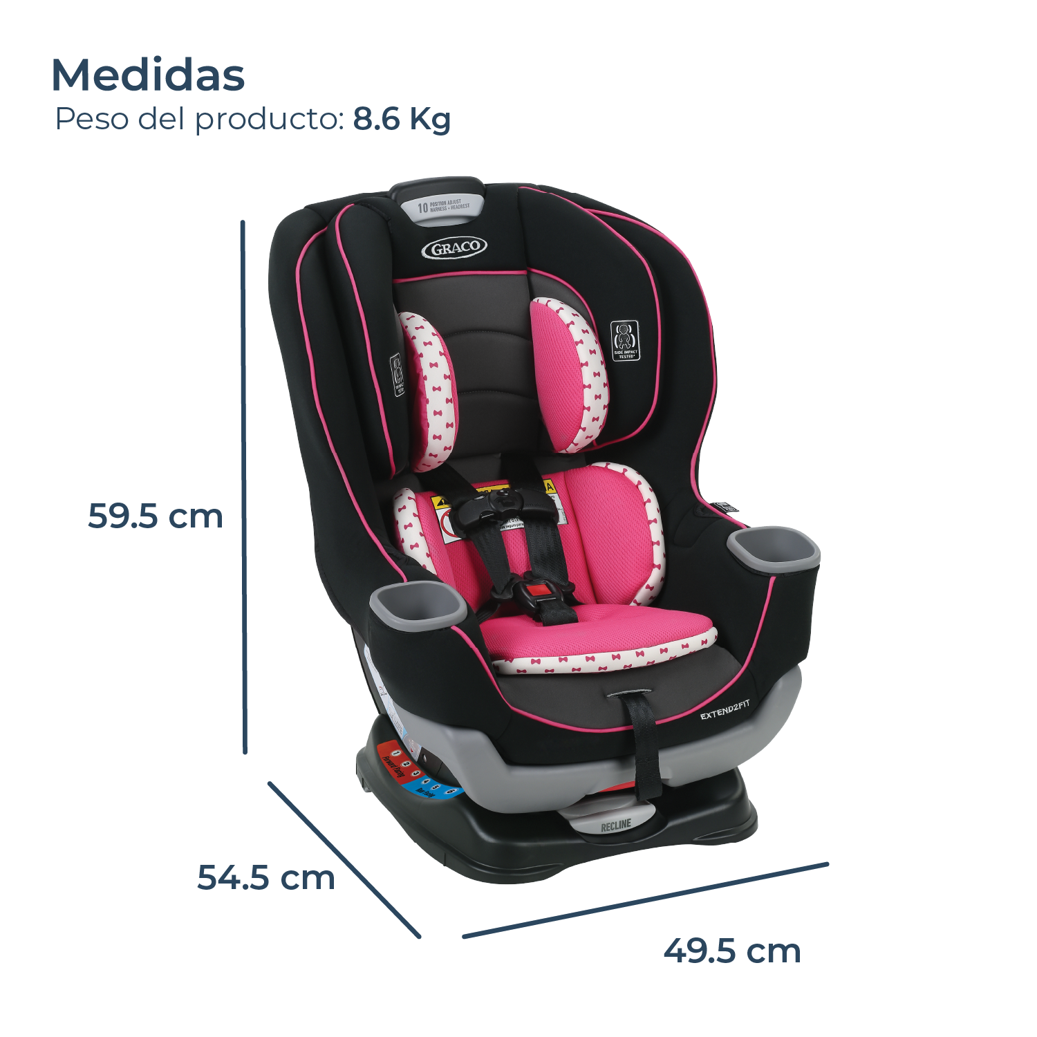 Silla de Auto Convertible Extend2fit Kenzie