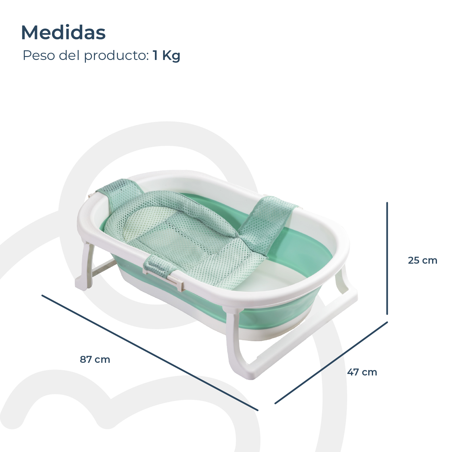 Bañera Jelly con Hamaca Verde