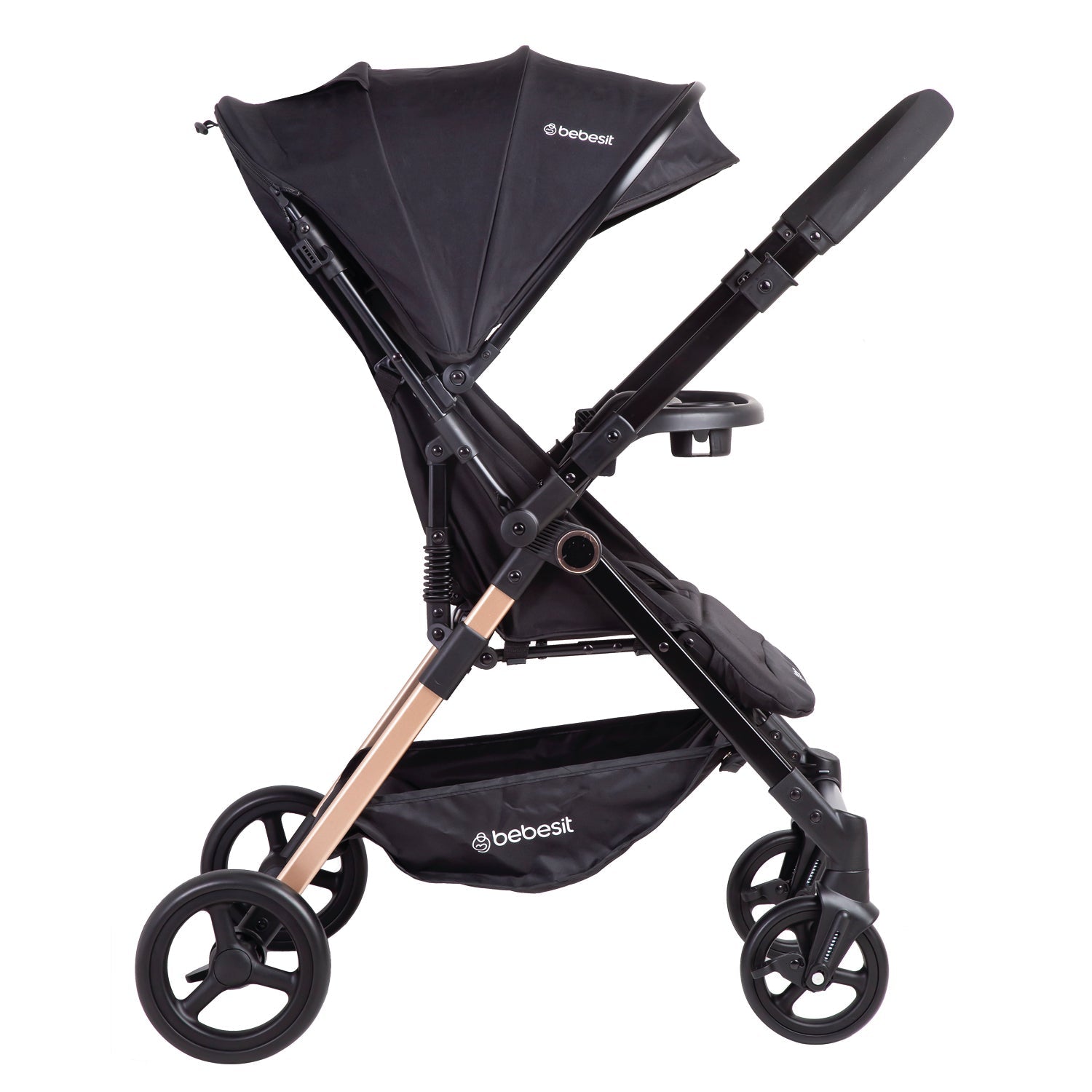 Coche de Paseo City Reversible con Bandeja Negro