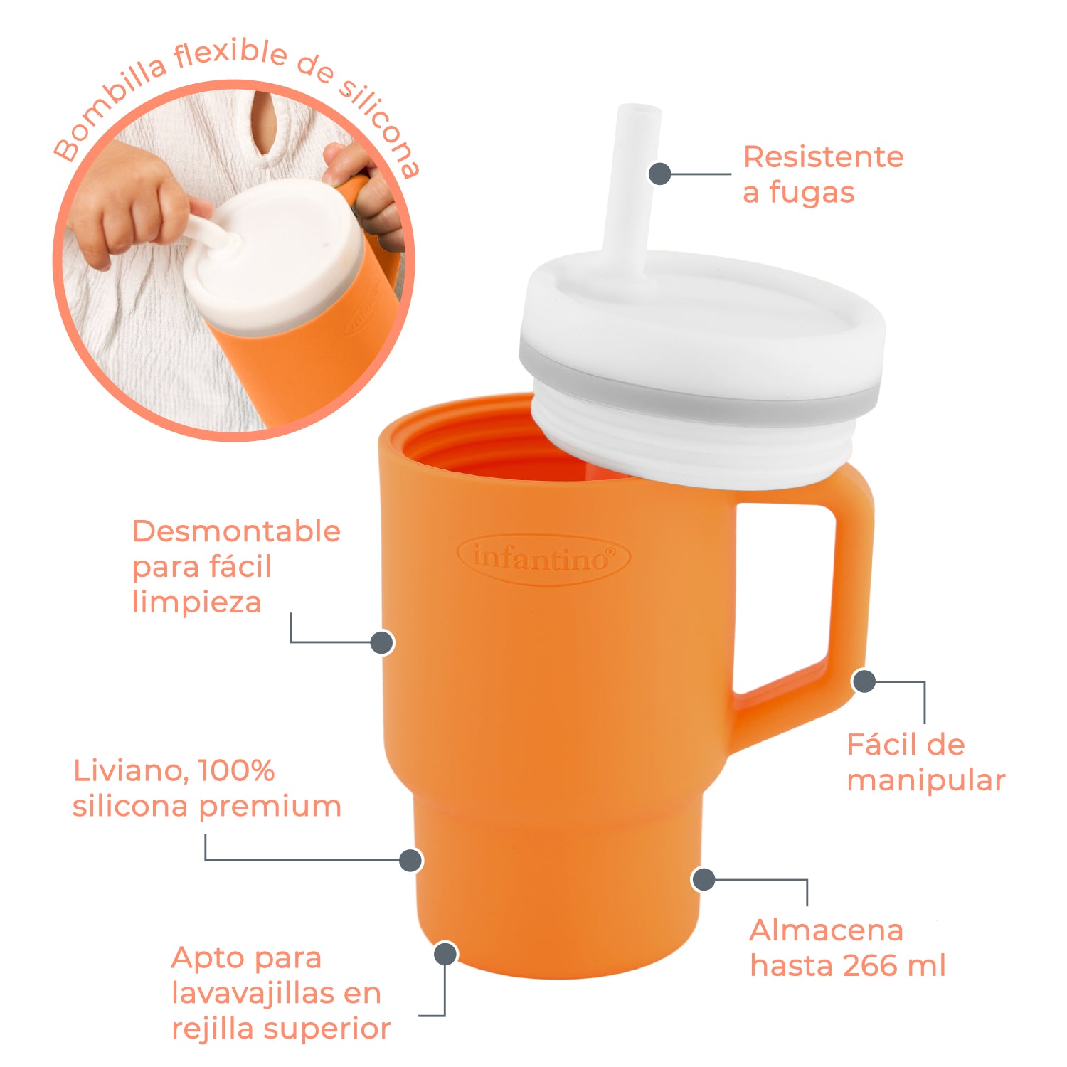 Vaso Entrenamiento My 1st Tumbler Creamsicle