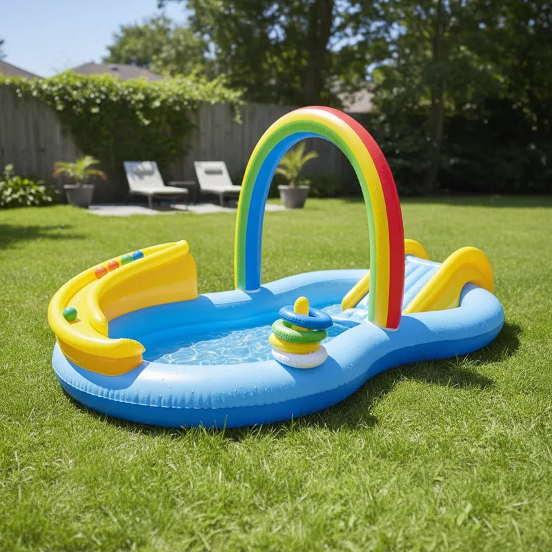 Piscina Centro de Juegos Arcoiris tobogan Aspersor Be Splash