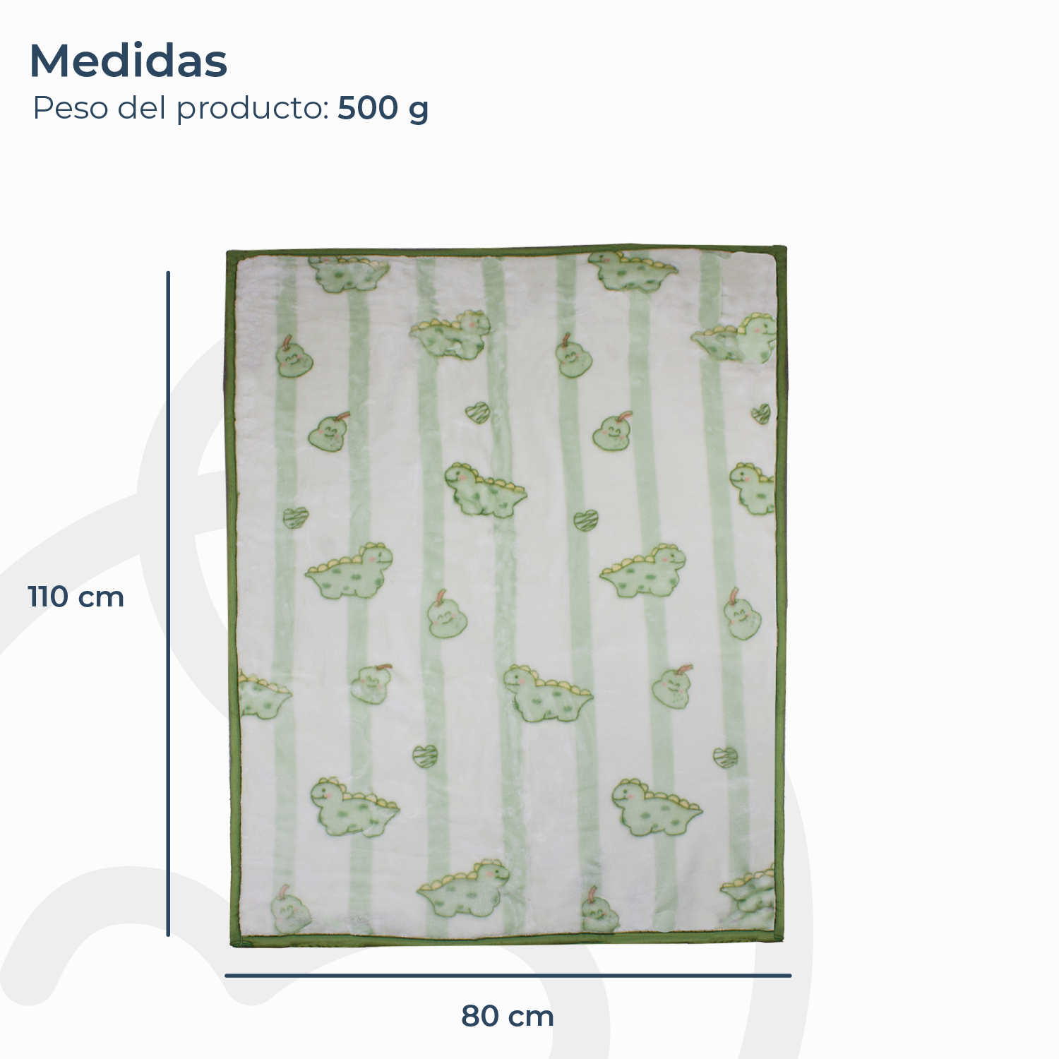 Frazada Ultra Soft Dino 80x110cm Verde Bebesit
