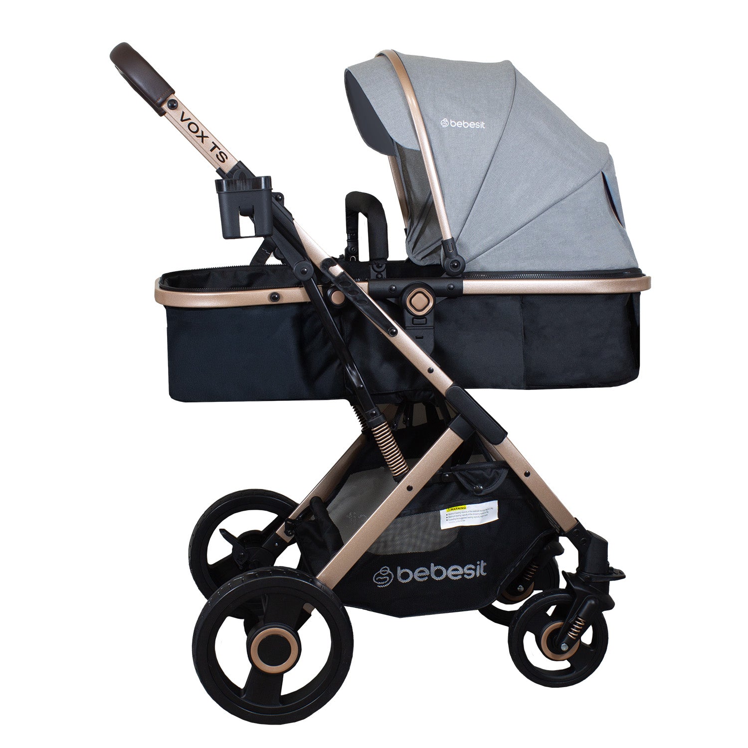 Coche Cuna Travel System Vox Gold Gris Bebesit