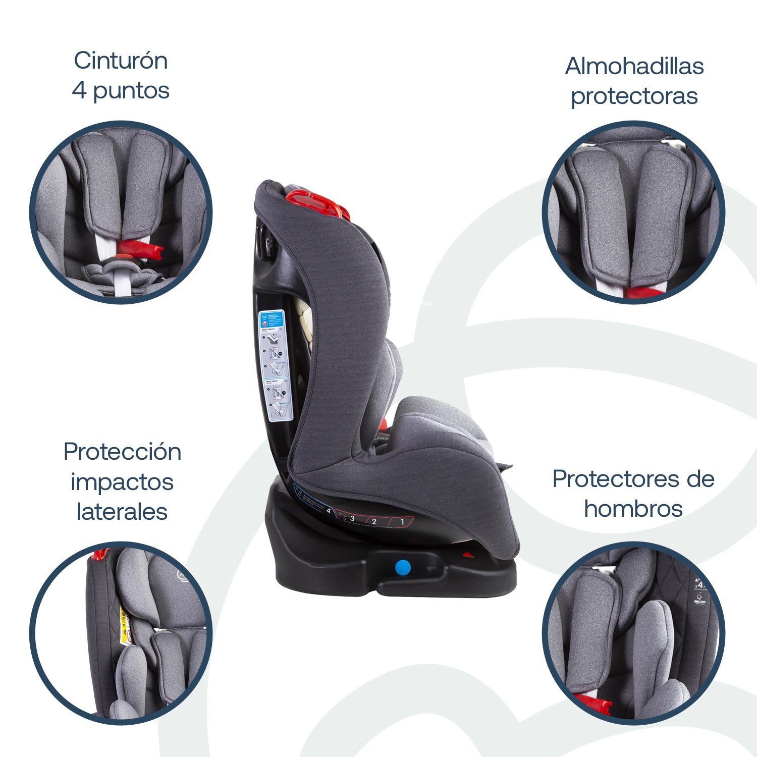 Silla de Auto Convertible Aries Gris claro