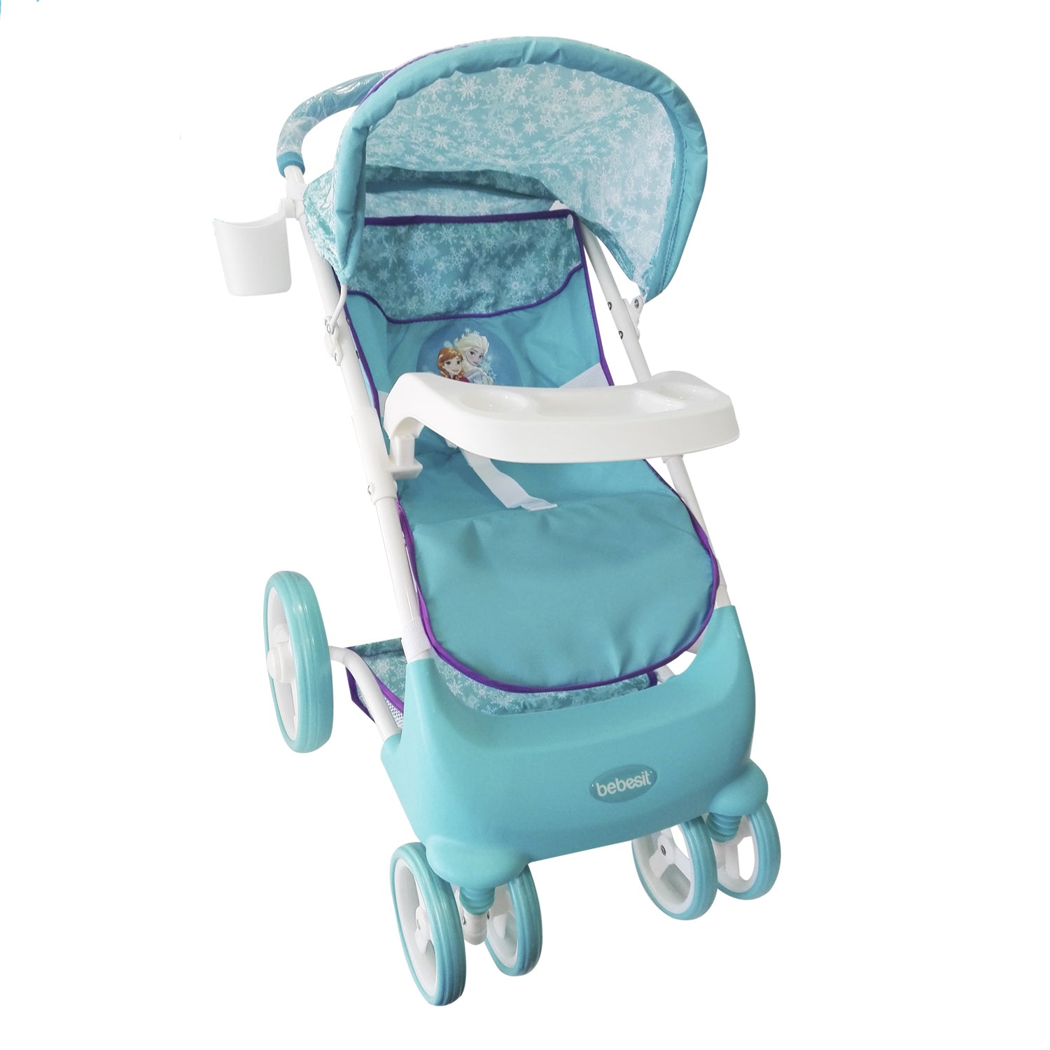 Juguete Coche Travel Muñeca, Cuna y Silla Comer Frozen