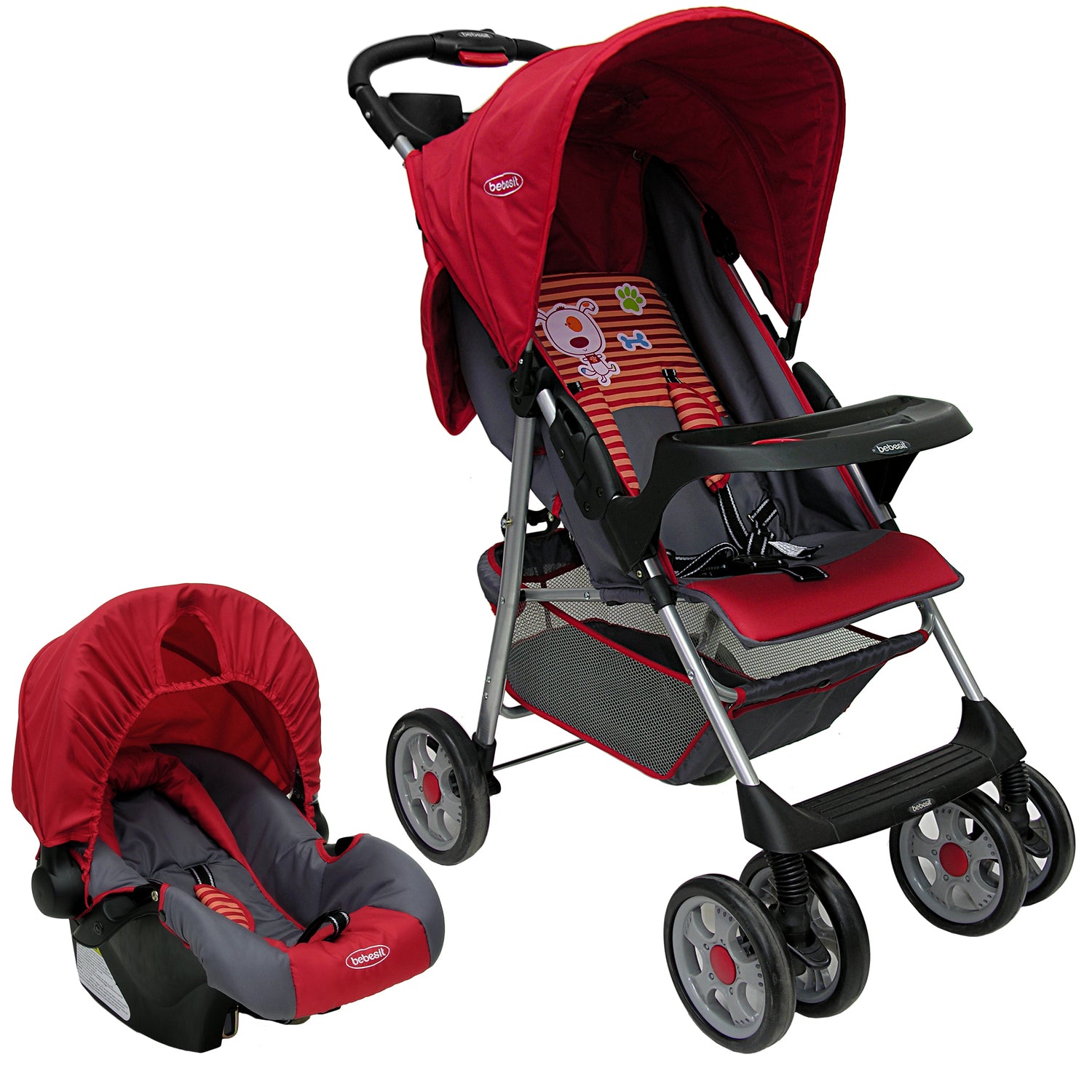 Coche Travel System Zoom Rojo