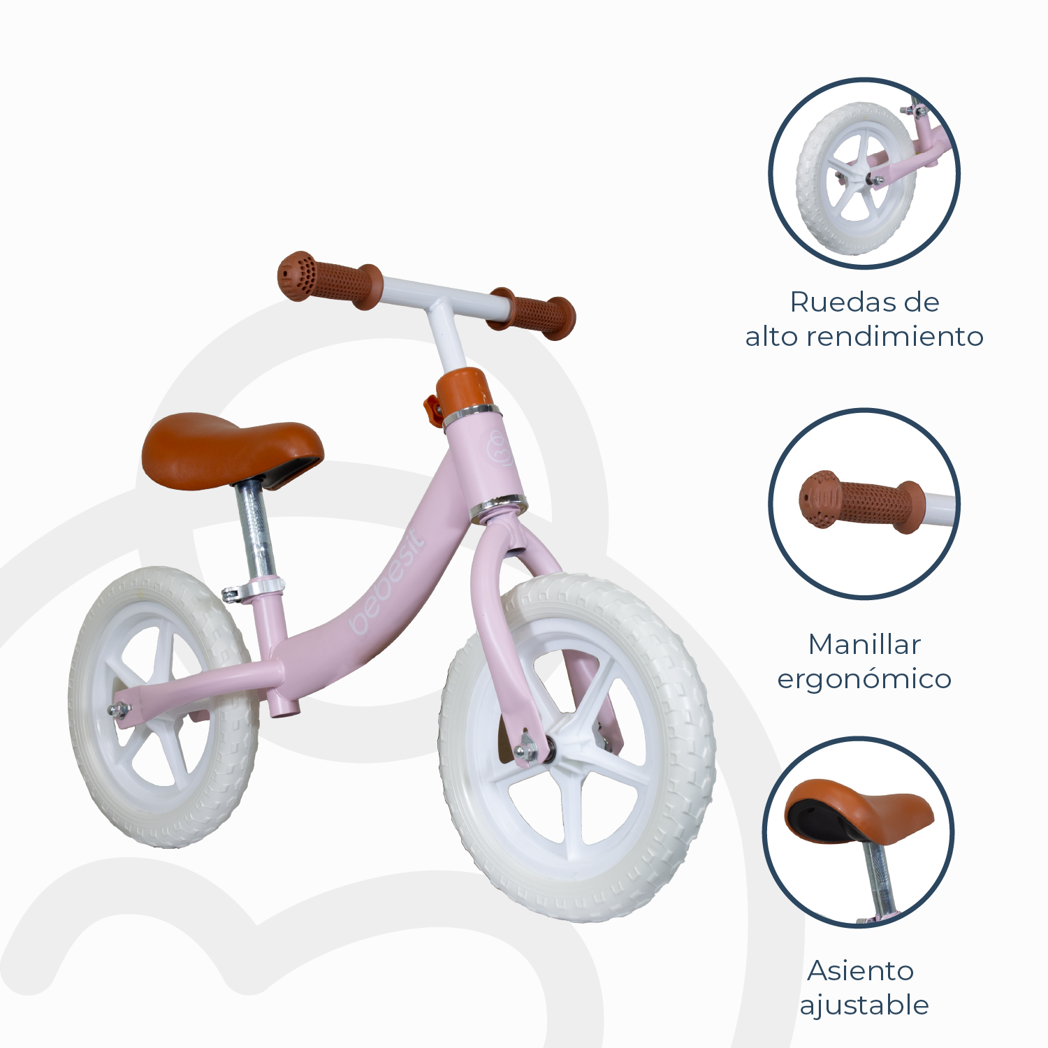 Bicicleta De Aprendizaje Ride Rosado Bebesit
