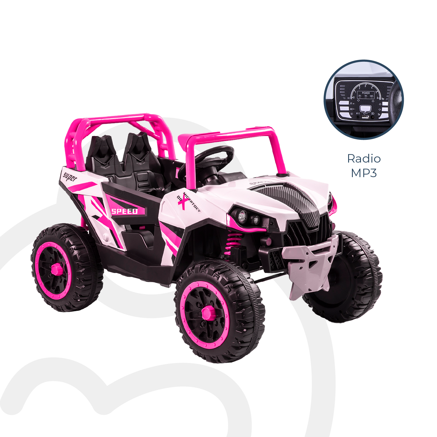 Camioneta Eléctrica todo terreno con control remoto Explorer Rosa Bebesit