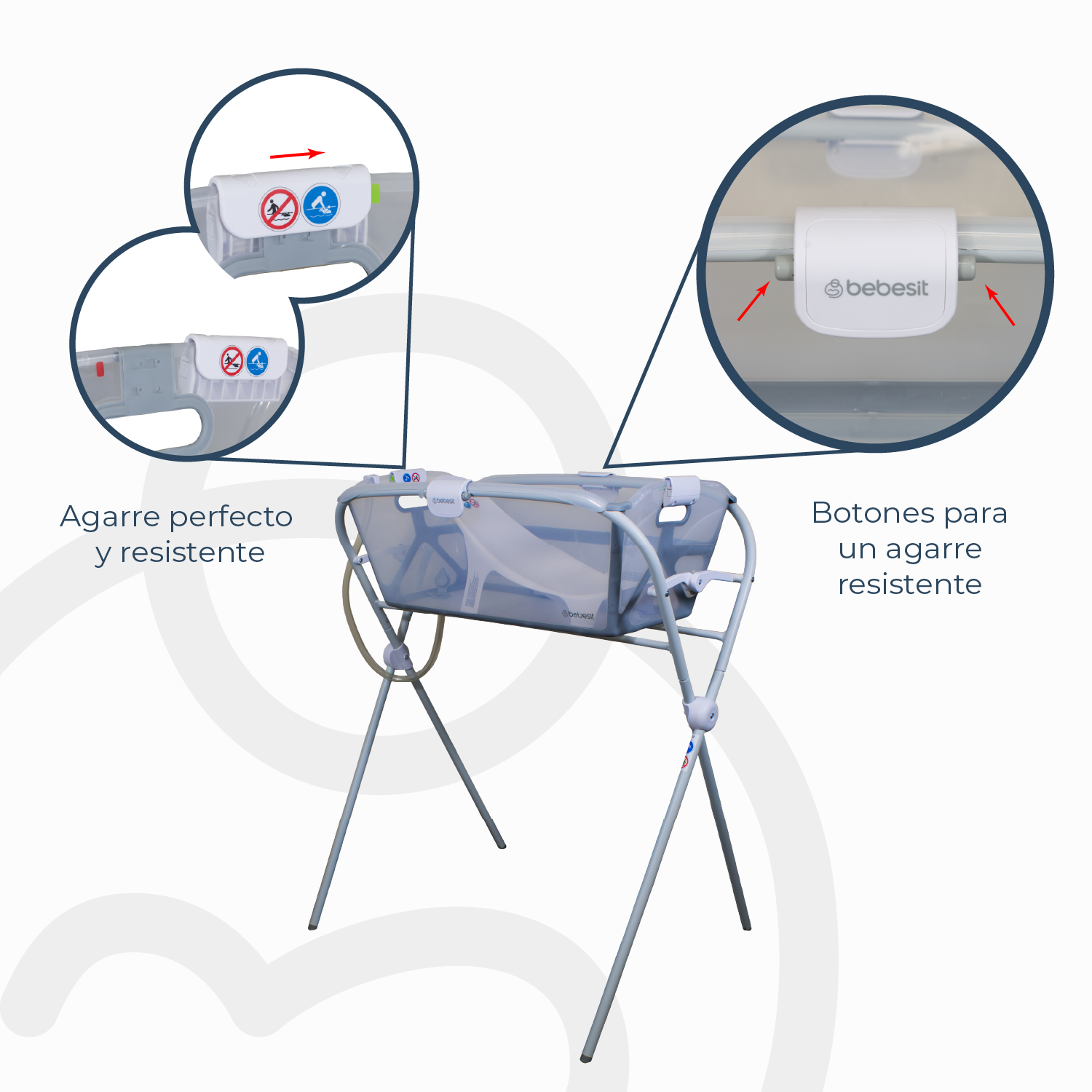 Bañera Flexi 3 en 1 Plegable + Soporte de Bebesit