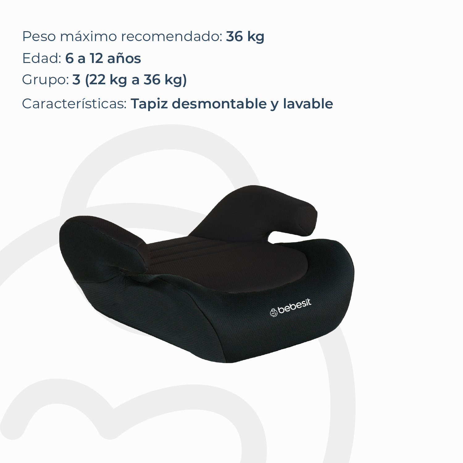 Alzador Booster Negro Bebesit